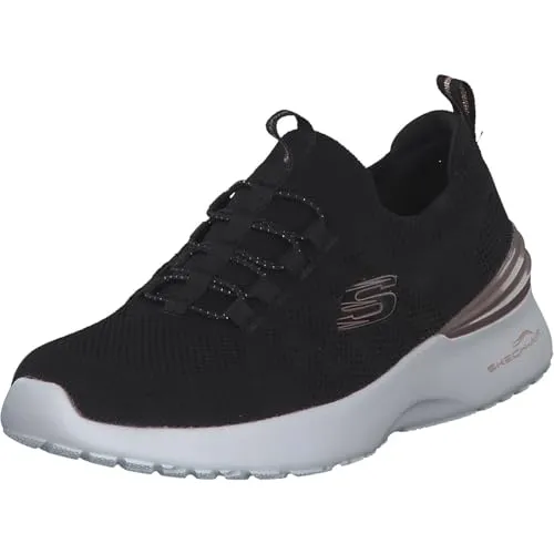 Skechers Skech-Air Dynamight - Perfekte Slipper in Rosa/Schwarz 40 EU - Sneaker mit 3,5 cm Absatzhöhe und atmungsaktivem Textil-Obermaterial für optimalen Tragekomfort und stylischen Look.