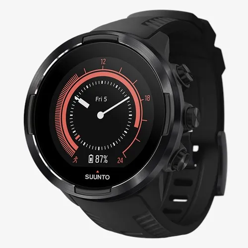 SUUNTO 9 Baro Smartwatch Schwarz – GPS & Fitness-Tracker - Smartwatch mit GPS, ideal für Sportarten wie Laufen und Radfahren, mit bis zu 14 Tagen Akkulaufzeit und strapazierfähigem Silikonarmband.