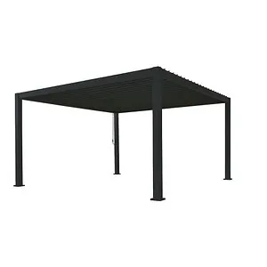 BEST Terrassenüberdachung freistehend Cadiz, anthrazit - Sonnenschutz mit eleganter Aluminiumkonstruktion, witterungsbeständig und höhenverstellbare Seitenrollos für optimalen Schutz vor Sonne und Regen.