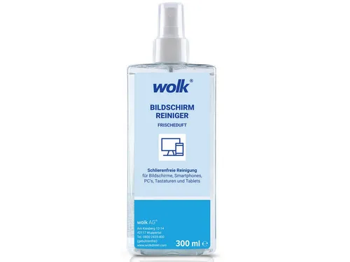 wolk Bildschirmreiniger 300 ml - ohne Alkohol - Reinigungsspray
