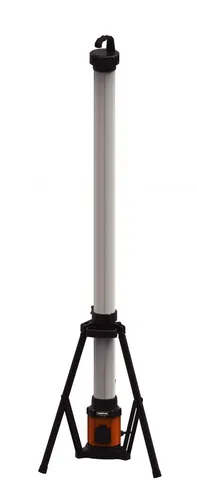 Primaster LED Stableuchte mit Stativ und Steckdose - Werkstattleuchte mit IP 54, ideal für Baustellen und Werkstätten, bietet zusätzlich eine integrierte Steckdose für maximale Flexibilität.