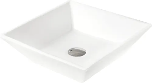Mexen Pola Aufsatzwaschbecken 41 x 41 cm, Weiß - 22224100 - Elegantes Aufsatzwaschbecken aus Glaskeramik, ideal für moderne Badezimmer. Quadratische Form, kompakte Maße und pflegeleichte Oberfläche sorgen für stilvolles Design und Funktionalität.