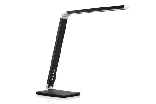 Maximex Tischleuchte Tageslicht mit Dimmfunktion - Tischleuchte mit 5 Helligkeitsstufen, LED fest integriert und USB-Anschluss für flexibles Licht in Neutralweiß, Tageslichtweiß und Warmweiß.