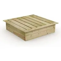Wickey Sandkasten King Kong mit Sitzrand und abnehmbarem Deckel - Sandkasten aus kesseldruckimprägniertem Holz, ideal für kreativen Sandspaß und fördert die Motorik. Lieferung ohne Sand, ab 3 Jahren geeignet.