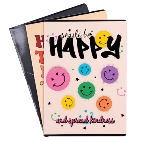 gimboo Schulheft/Format A4 32/32 Blatt Kariert/Mixed 3er Packung - 3 Stück/Packung Motive Sortiert/für Kinder zur Einschulung für Grundschüler/mit Rand/Weiße Karten/Blau Kariert