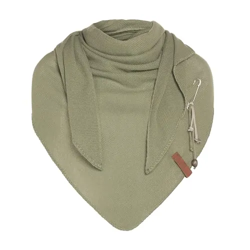 KNIT FACTORY - Lola Dreieckstuch - Fein Gestrickter Damen Schal - Schals für Damen, ideal für Frühling und Sommer, aus atmungsaktivem Baumwollmix für besonderen Tragekomfort und vielseitige Stylingmöglichkeiten.