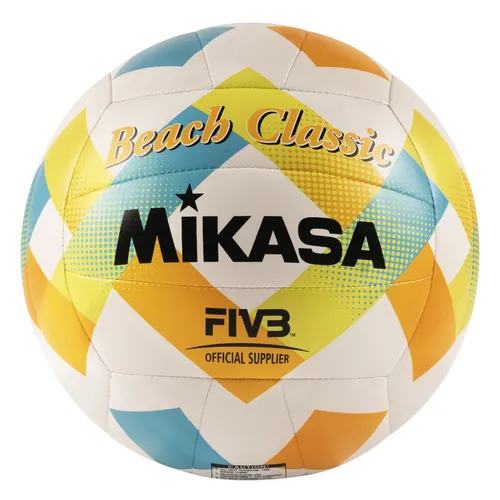 Mikasa Beachvolleyball Beach Classic BV543C-VXA-LG - Größe 5 - Beachvolleyball in Größe 5, ideal für Outdoor-Training. Wasserfest, mit hochwertigem PU-Material für besten Grip und weichen Ballkontakt.