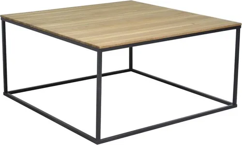 Couchtisch MALU 75 x 40 x 75 cm aus Wildeiche - Modern gestalteter Couchtisch aus hochwertiger Wildeiche mit eleganten Metallakzenten. Ideal für stilvolle Wohnräume, bereits montiert und sofort einsatzbereit.