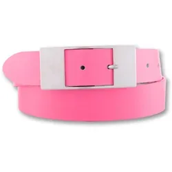 Stylischer Ledergürtel mit Rechteckschließe in Pink, Gr. 95 - Frauen-Gürtel von BERND GÖTZ mit cooler flächiger Rechteckschließe. Strapazierfähiges Material, ideal für Jeans und Röcke, perfekt für lässige Freizeit-Outfits.
