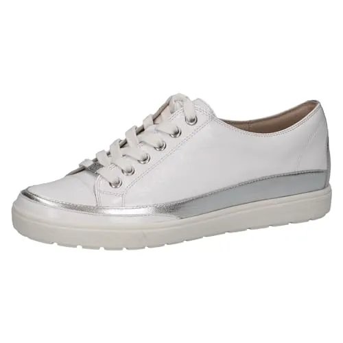 Caprice Leder-Sneakers in Weiß - 36 - Sneaker aus hochwertigem Ziegenleder mit schnürbarem Design und verstärkter Hinterkappe für optimalen Halt. Ideal für stilvolle Alltagslooks.