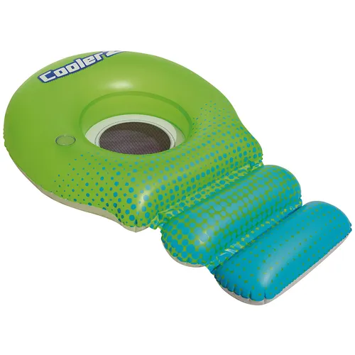 DeubaXXL DE Bestway Schwimmliege Grün-Blau mit Netz 193425