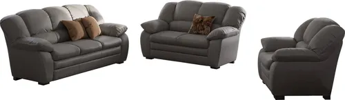 COTTA Polstergarnitur Casino, Sofa Set, 3-2-1 Sitzer, Wohnzimmer Garnitur, (Set, 3-tlg), Sessel, 2-Sitzer, 2,5-Sitzer, hohe Rückenlehne