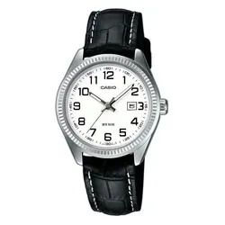 Casio Damenuhr LTP-1302L-7BVEF – Elegante Armbanduhr mit Lederarmband - Elegante Damenarmbanduhr mit hochwertigem Lederarmband und wasserdichter Bauweise. Neo-Display für eine optimale Ablesbarkeit bei Dunkelheit.