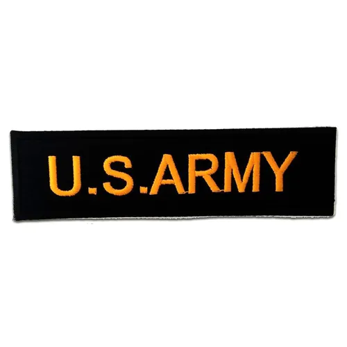 Aufnäher / Bügelbild - U.S Army - schwarz - 12,4 x 3,5 cm - Patches Aufbügeln