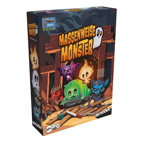 Asmodee Massenweise Monster - Legespiel - Erbaue deine eigene Geisterbahn in diesem spannenden Legespiel für 2–5 Spieler. Mit einzigartigen Monstern und cleverem Plättchen-Drafting bleibt jede Runde abwechslungsreich und unterhaltsam.