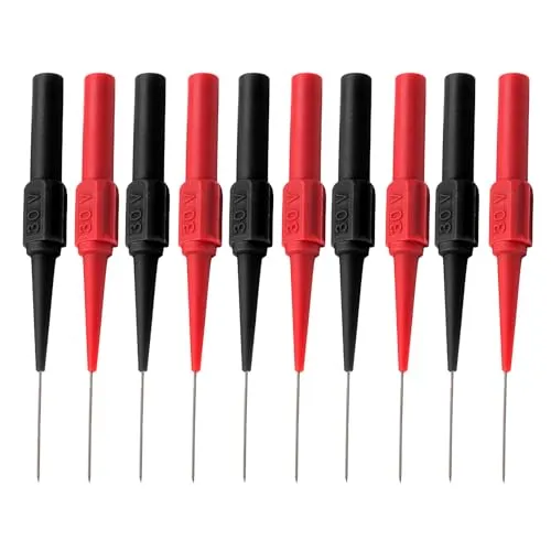 Stück Messspitzen für Multimeter,Prüfspitzen für Multimeter,0.7 mm Testsonde Piercing Nadel Sonde Prüfspitze,Zerstörungsfreie Prüfspitzen,für KFZ Fehlerdiagnose Spannung Skreistester 10