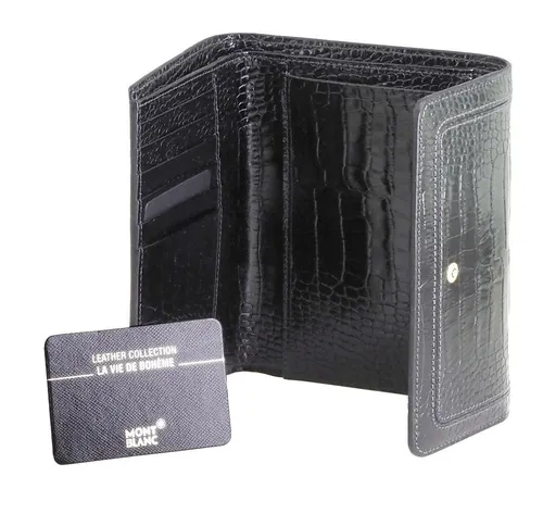 MONTBLANC Meisterstück Geldbörse MB 107611 aus Leder - Luxuriöse schwarze Brieftasche mit Montblanc-Prägung, ideal für stilbewusste Träger. Lieferung in original Montblanc Verpackung.