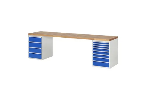 Werkbank Modell 7822 - Robust und Funktional - Vielseitige Werkbank mit massiver Buche-Arbeitsplatte, 1000 kg Tragkraft und 5 Jahren Qualitätsgarantie. Ideal für professionelle Werkstätten. Lieferung komplett montiert!