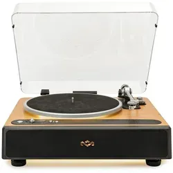 House of Marley EM-JT401-SB Soul Rebel Plattenspieler mit Bluetooth® und Lautsprechern - Stylischer Riemenantrieb-Plattenspieler mit 2 integrierten Lautsprechern und Bluetooth® für kabelloses Streaming. Ideal für Vinyl-Liebhaber, die modernes Design schätzen.