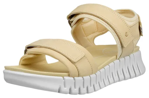 ECCO Sandale Gruuv Sol Lea - Beige Damen Sandalen, Größe 37 - Wanderschuhe für Damen, gefertigt aus Premium-Leder mit dreifacher Riemenkonstruktion für optimalen Halt und eleganten Stil. Ideal für Komfort und Unterstützung bei jedem Schritt.