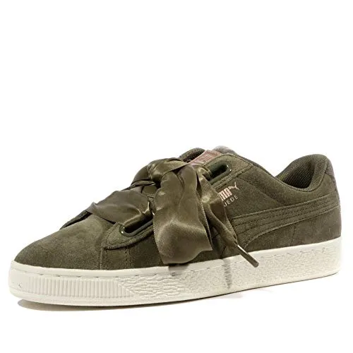 Puma Suede Heart Velvet Rope Damen Sneaker - Olivgrün - Größe 37 - Stylische Damen Sneaker aus hochwertigem Material, ideal für jeden Anlass. Der klassische Olivgrün-Ton verleiht deinem Look das gewisse Etwas.