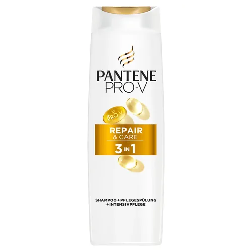 Pantene Pro-V 3in1 Repair & Care Shampoo, 250ml - Das Pantene Pro-V 3in1 Repair & Care Shampoo kombiniert Reinigung, Spülung und intensive Pflege in einem Produkt. Ideal für geschädigtes Haar und sorgt für geschmeidige Ergebnisse.