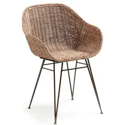 DAHEIM Stuhl Charley 4er-Set Rattan & Geflecht Beige Natur - Elegantes 4er-Set DAHEIM Stuhl Charley aus Rattan und Geflecht, ideal für stilvolle Küchen und Esszimmer. Robust und bequem für gesellige Runden.