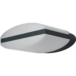 LEDVANCE Endura Style Ellipse, Wandbeleuchtung für den Außenbereich, Grau, Aluminium, IP44, Fassade, Pfad, I - Grau
