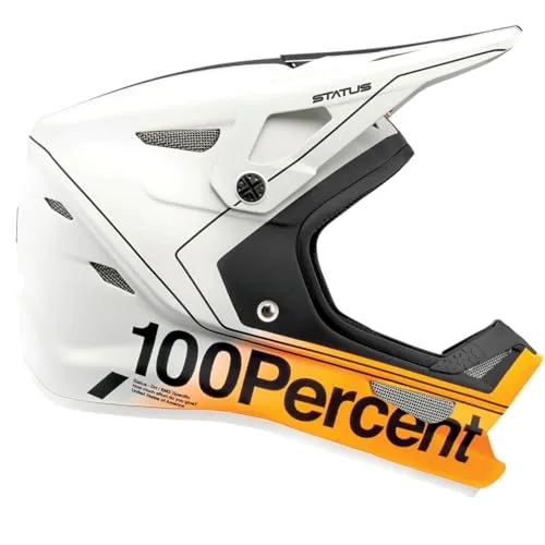100% Kids Downhill MTB-Helm Status Weiß Gr. S - Fahrradhelme für Kinder, bietet optimalen Schutz und Komfort beim Downhill-Fahren, ideal für kleine Abenteurer.