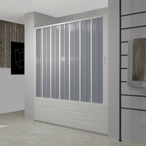Idralite Badewannenaufsatz mit Faltduschtür 170 cm - Duschkabine aus PVC, widerstandsfähig und leicht zu installieren, ideal für moderne Badezimmer. Reduzierbare Höhe und seitliche Öffnung ermöglichen Anpassungen für jede Badewanne.
