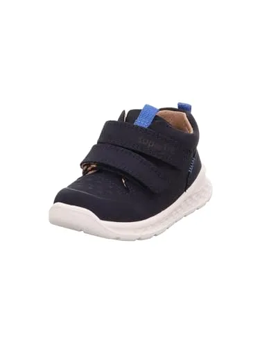 Superfit Breeze Unisex Kinder Lauflernschuhe, Blau 8010, 25 EU - Sneaker mit herausnehmbarer Einlegesohle aus chromfreiem Leder und zwei Klettverschlüssen für kinderleichten Einstieg.