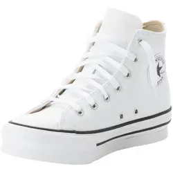 Converse CHUCK TAYLOR ALL STAR EVA LIFT LEATHER PLATFORM Sneaker in Weiß - Stylische Sneaker in Größe 35, aus hochwertigem Leder, knöchelhoch und mit leicht profiliertem Gummi-Laufsohlenprofil für optimalen Komfort und einen sportlichen Look.