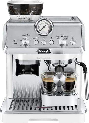 De Longhi La Specialista Arte EC9155.W - Siebträgermaschine mit Mahlwerk, 15 Bar Druck und 8 Mahlgraden für perfekten Kaffeegenuss zu Hause