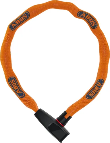 ABUS Kettenschloss Catena 6806K – Flexibles und sicheres Fahrradschloss mit Textilschutz - Fahrradschlösser mit 6 mm dicker Vierkantkette aus gehärtetem Stahl und modischem Textilschlauch, der den Rahmen vor Kratzern schützt. Ideal für flexiblen Diebstahlschutz.