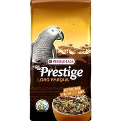 VERSELE-LAGA Prestige Loro Parque - 15 kg Afrikanische Papageienmischung, angereichert mit Vitaminen und Mineralien für optimale Gesundheit und Gefiederpflege