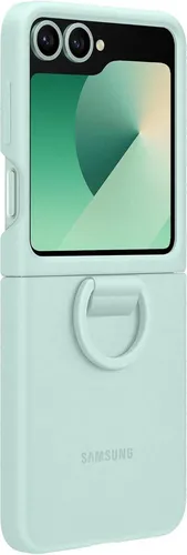 Samsung Silicone Case EF-PF741 für Galaxy Z Flip6 - Mint Green, schlankes Design und farbenfrohe Auswahl für individuelle Stimmung