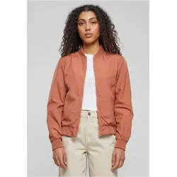 Urban Classics Damen Light Bomber Jacket – Terracotta Übergangsjacke 4XL - Leichte Polyesterjacke im Regular Fit, perfekt für die Übergangszeit. Mit Reißverschluss und Rippbündchen für einen lässigen Look. Vielseitig kombinierbar für Freizeit und Streetwear.