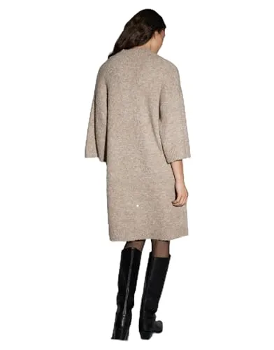 OPUS Damen Midikleid WALIET | Weiches Strickkleid mit Glanz-Effekt in warm Taupe, Größe 44 - Das OPUS WALIET Strickkleid vereint stilvolles Design mit hochwertiger Verarbeitung. Ideal für lässige Anlässe, bietet es eine bequeme Passform und ein angenehmes Tragegefühl. Perfekt für modebewusste Frauen!