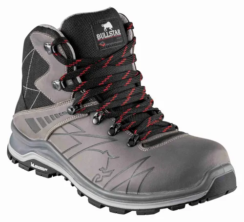 Sicherheitsstiefel Turbo S3 grau Gr. 44 - Halbhoher Herren Sicherheitsschuh mit durchtrittsicherer Sohle, wasserfestem Obermaterial und robustem Komposit-Zehenschutz für höchsten Schutz und Komfort.