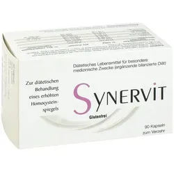 Synervit Kapseln - Nahrungsergänzungsmittel zur Unterstützung eines normalen Homocystein-Stoffwechsels, speziell für Patienten mit erhöhtem Homocysteinspiegel, mit einer einzigartigen Kombination von B6, B12 und Folsäure.
