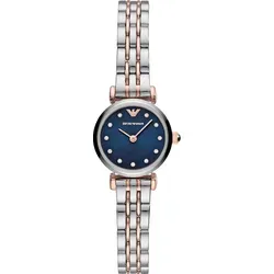 Emporio Armani GIANNI T-BAR AR11222 Damenarmbanduhr - Damenuhren mit elegantem Edelstahl-Gehäuse, blauem Ziffernblatt und 3 bar wasserdicht – ideal für stilbewusste Frauen.