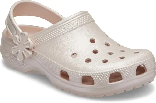 CROCS CLASSIC PEARL SHINE CLOG T - Kinder Freizeitschuhe - Die Crocs Classic Pearl Shine Clogs für Kinder in Weiß sind leicht, bequem und ideal für Freizeitaktivitäten. Perfekt für den Sommer und das Spiel im Freien.