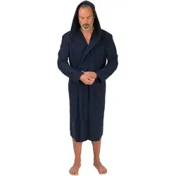 wewo Unisex Airport 3901 Bademantel, L Marine - Unisex Kapuzen-Bademantel für Urlaub und Wellness, super leicht und saugfähig mit optimalem Klimaaustausch - ideal für Reisen und Sport!