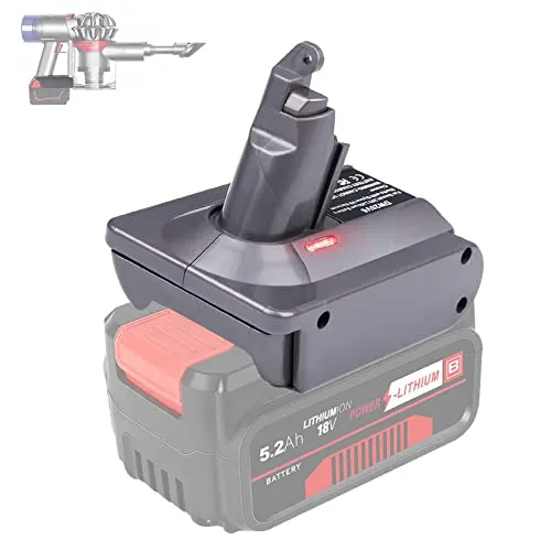 BTRUI für Dyson V6 Akku Adapter für Einhell 18V Power X Serie Lithium Akku auf für Dyson V6 Vacuum DC58 DC59 DC61 DC62 SV06 Handstaubsauger Konverter (EIN18V6 Adapter)