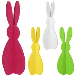 CEPEWA Dekofigur Hase Set 'Rabbit' 4er Filz 30 cm - Stylisches 4er Set mit Hasen in bunten Farben, ideal für kreative Dekoration. Perfekt für festliche Anlässe oder als fröhlicher Blickfang in Ihrem Zuhause.