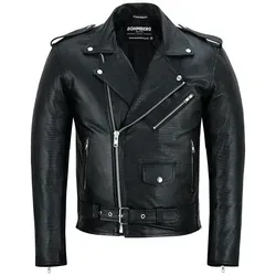 BOHMBERG Lederjacke Herren "TOKYO" – Moderner Croc-Look aus Rindleder - Klassische Herren-Lederjacke im Croc-Look aus hochwertigem Rindsleder. Ideal für sportliche Outfits, winddicht und wasserabweisend. Perfekt für stilvolle Auftritte.