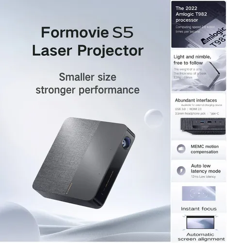 Hisense PL1 Laser Cinema - 80-120 Zoll Ultrakurzdistanz 4K Projektor, HDR, Dolby Atmos, 25000 Stunden Unterhaltung und Smart OS mit VIDAA U6