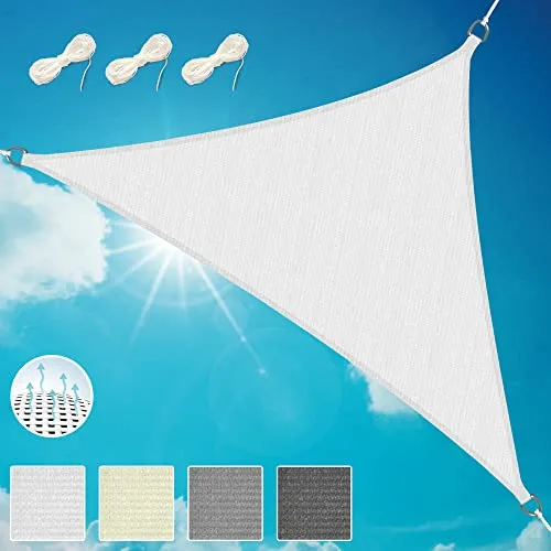 Sol Royal Sonnensegel dreieckig 6x4,2x4,2m - Sonnenschutz für Balkon, Terrasse und Garten – reißfest, atmungsaktiv und mit UV-Schutz, inklusive Befestigungsseile und Transporttasche für einfache Montage.