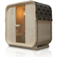 Artsauna Fasssauna Nolvik M - 2 Personen, Cube Design mit 3,6 kW Ofen - Saunen für 2 Personen, verwandelt deinen Garten in eine private Wellness-Oase mit leistungsstarkem 3,6 kW Ofen für entspannende Wärme bis zu 100 °C.
