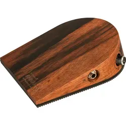 ANNALOGX-SE Effektprozessor - Betrieb ohne Netzteil oder Batterie, ergonomisches Design für komfortables Tapping, stufenlose Lautstärkeregelung für präzise Kontrolle, edles Gehäuse aus gestreiftem Ebenholz.